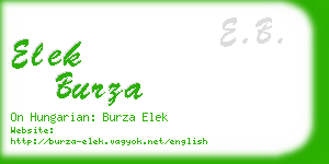 elek burza business card